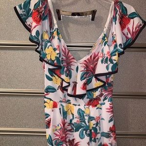 Ivory tropical romper